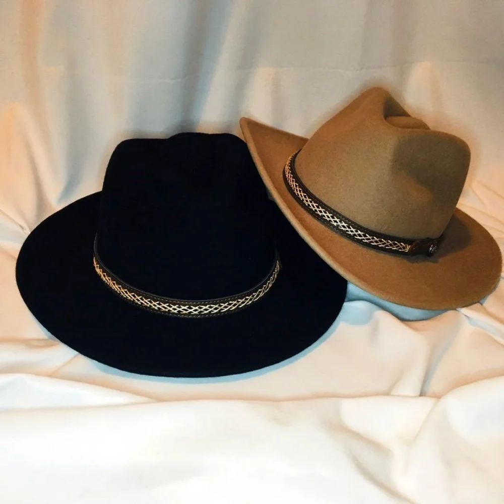 Fedora Hats Light Brown or Black